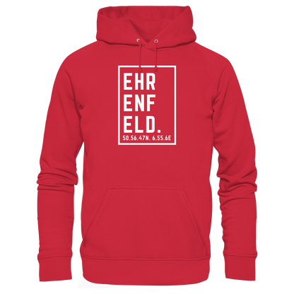 Ehrenfeld Koordinaten (großer Druck auf der Brust) - Organic Basic Hoodie