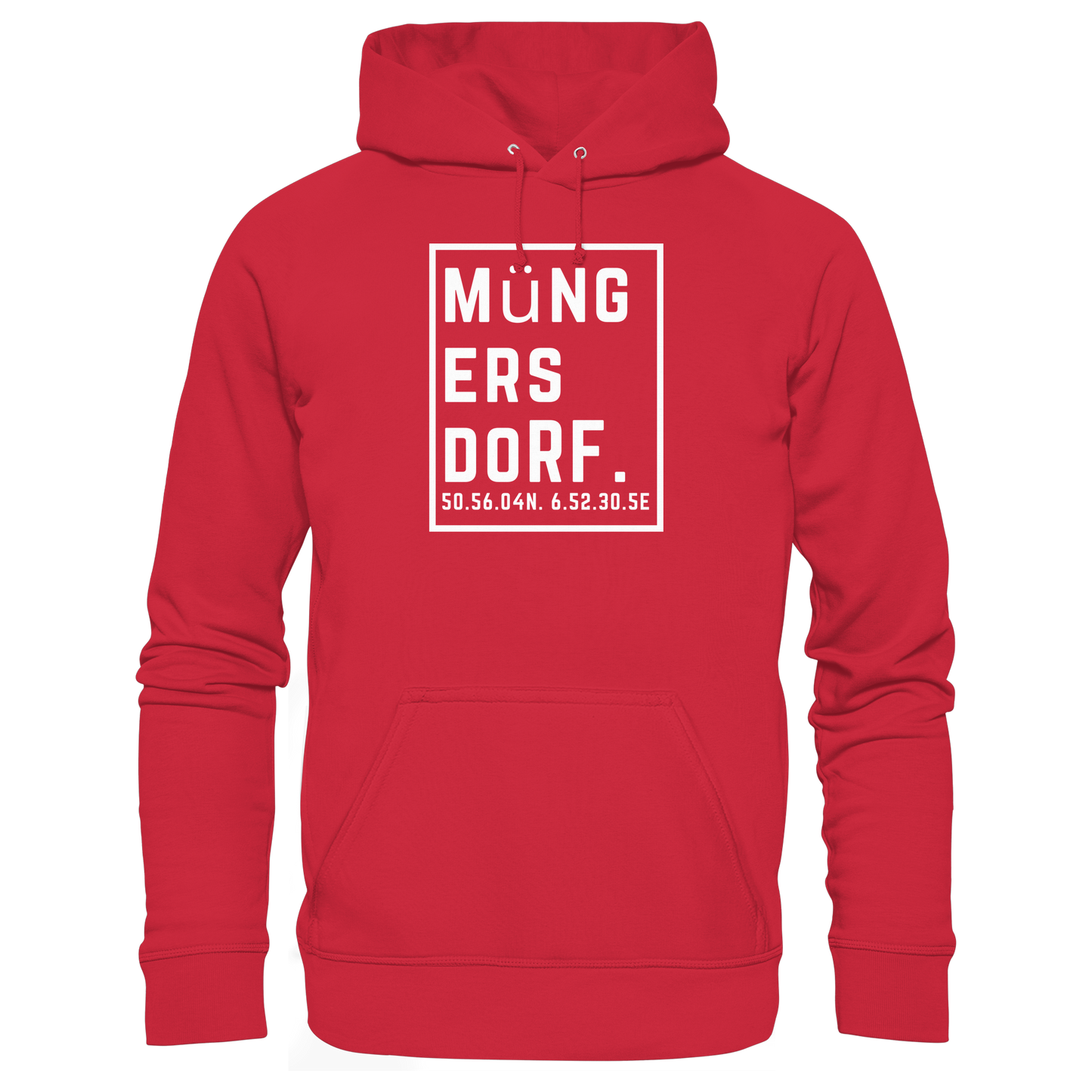 Müngersdorf Koordinaten (großer Druck auf der Brust) - Organic Basic Hoodie