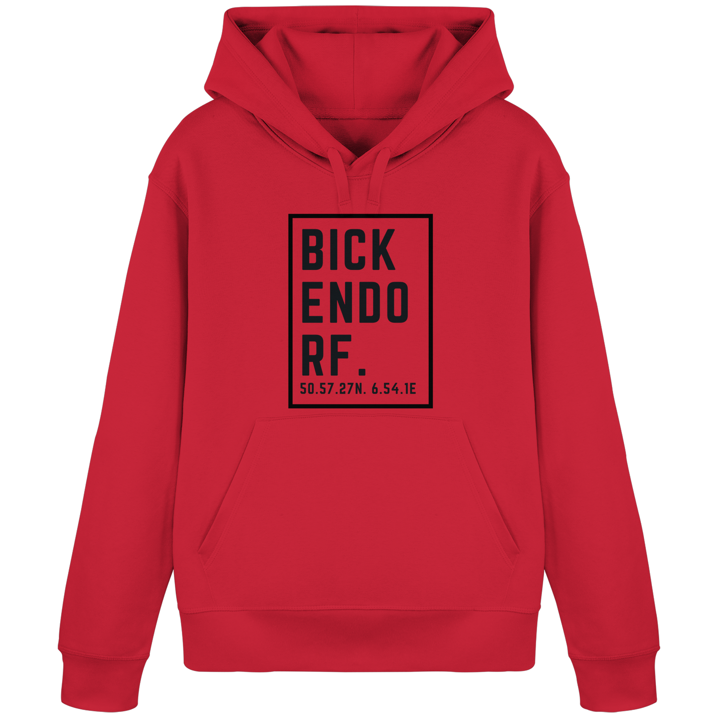 Bickendorf Koordinaten (großer Druck auf der Brust) - Organic Basic Hoodie