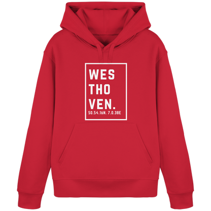 Westhoven Koordinaten (großer Druck auf der Brust) - Organic Basic Hoodie