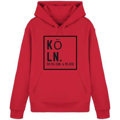 Köln Koordinaten (großer Druck auf der Brust) - Organic Basic Hoodie
