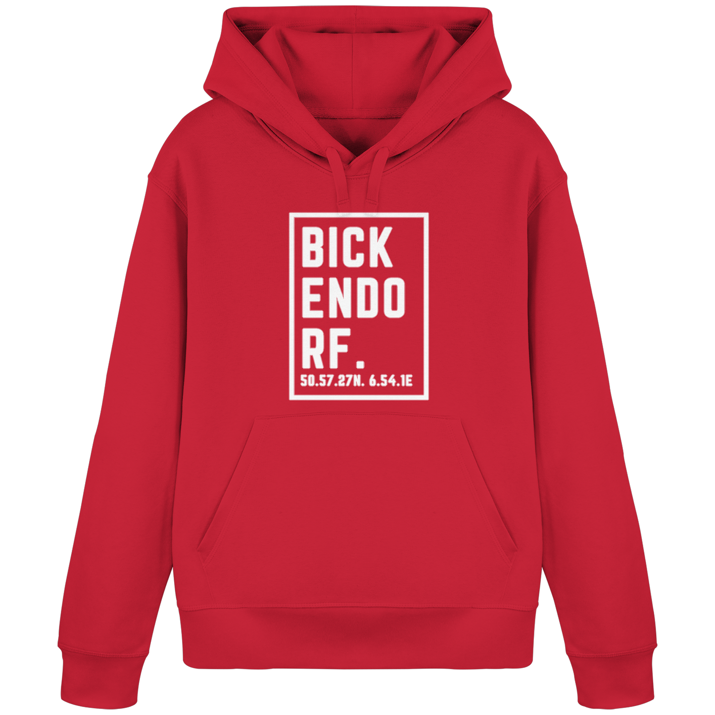 Bickendorf Koordinaten (großer Druck auf der Brust) - Organic Basic Hoodie