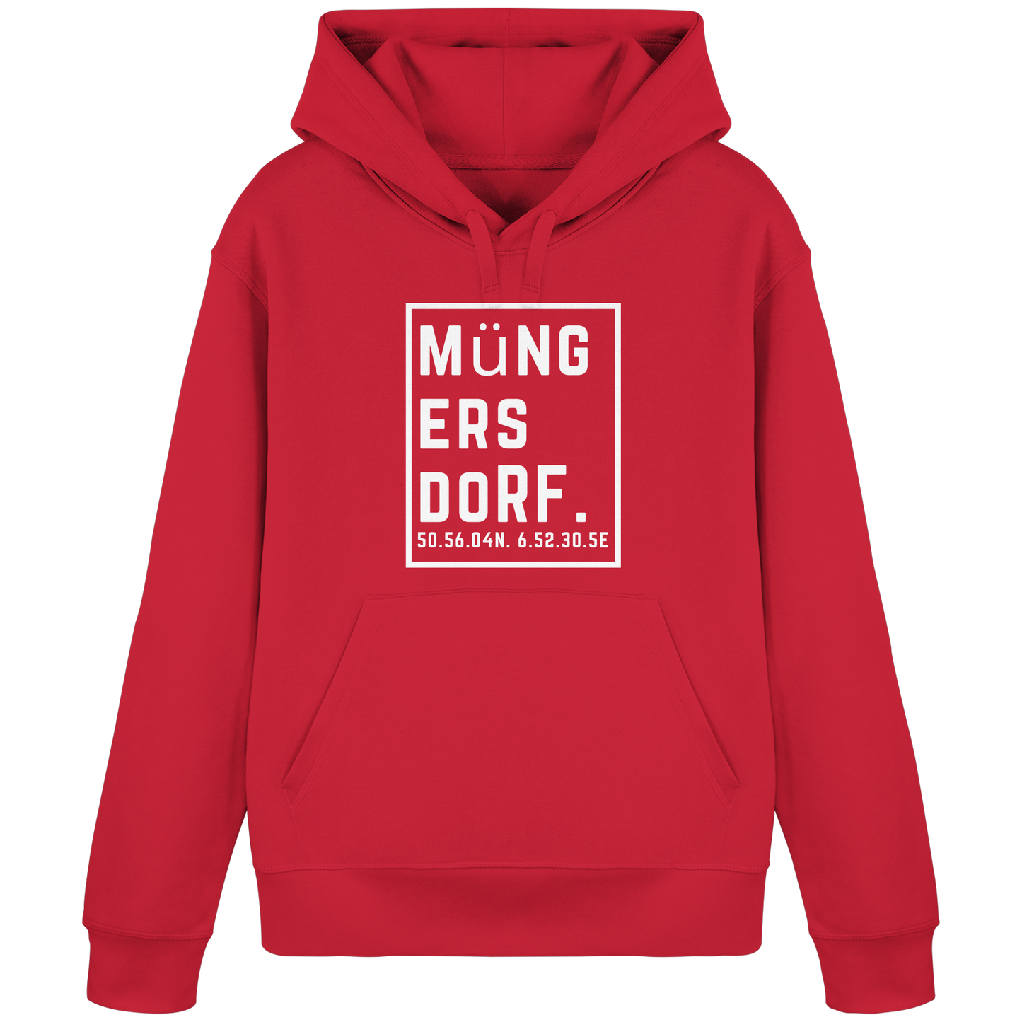 Müngersdorf Koordinaten (großer Druck auf der Brust) - Organic Basic Hoodie