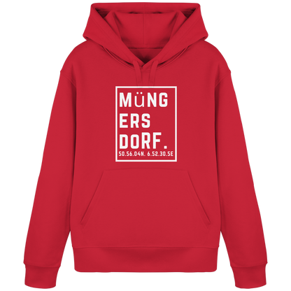 Müngersdorf Koordinaten (großer Druck auf der Brust) - Organic Basic Hoodie