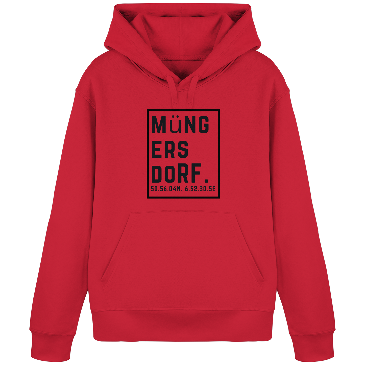 Müngersdorf Koordinaten (großer Druck auf der Brust) - Organic Basic Hoodie