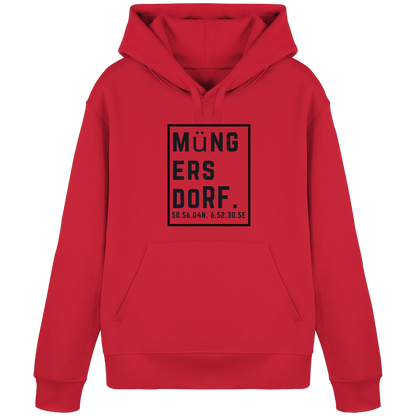 Müngersdorf Koordinaten (großer Druck auf der Brust) - Organic Basic Hoodie