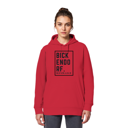 Bickendorf Koordinaten (großer Druck auf der Brust) - Organic Basic Hoodie