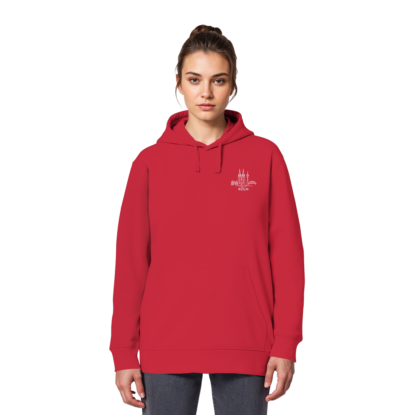 Köln Skyline Stick - Organic Basic Hoodie