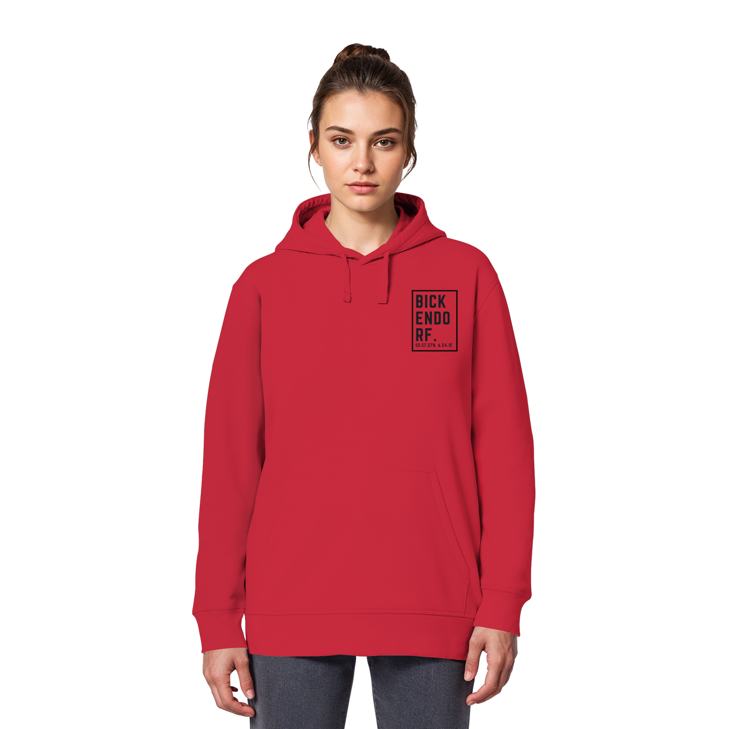 Bickendorf Koordinaten (kleiner Druck auf der Brust) - Organic Basic Hoodie