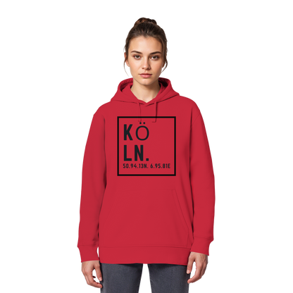 Köln Koordinaten (großer Druck auf der Brust) - Organic Basic Hoodie