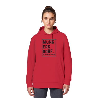 Müngersdorf Koordinaten (großer Druck auf der Brust) - Organic Basic Hoodie