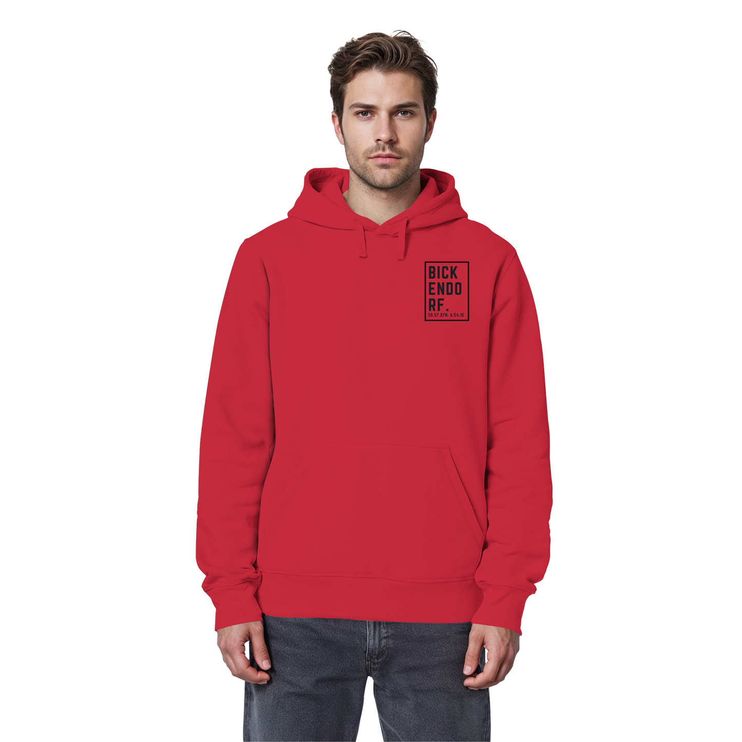 Bickendorf Koordinaten (kleiner Druck auf der Brust) - Organic Basic Hoodie