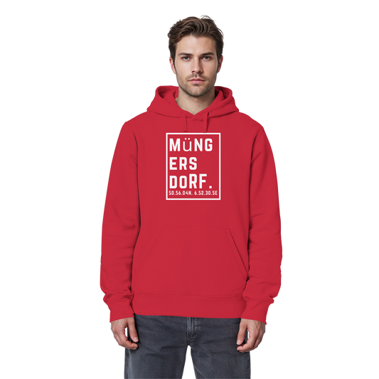 Müngersdorf Koordinaten (großer Druck auf der Brust) - Organic Basic Hoodie