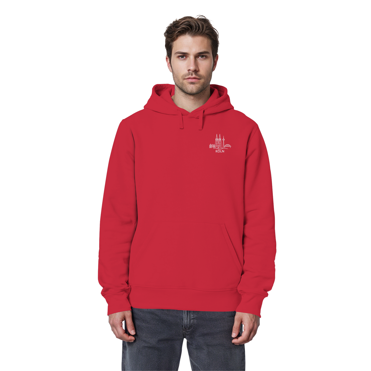 Köln Skyline Stick - Organic Basic Hoodie