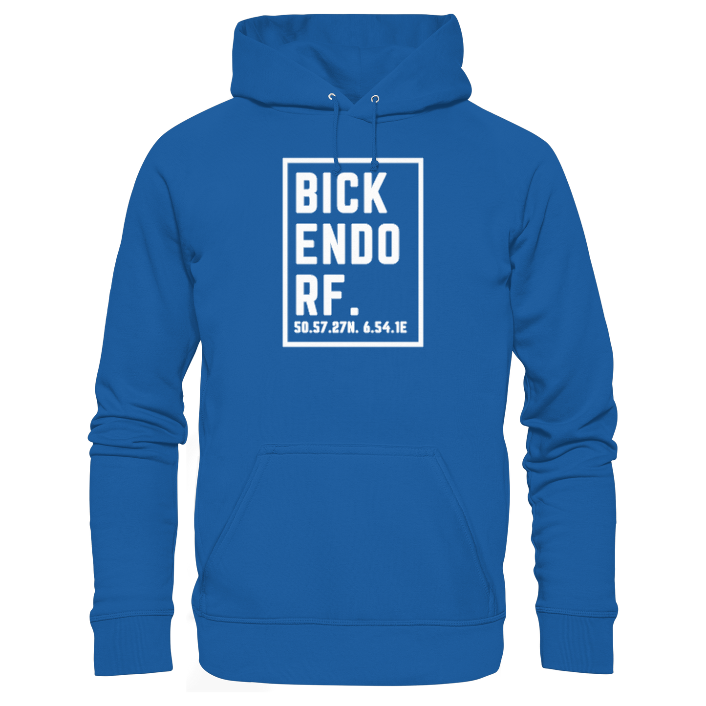 Bickendorf Koordinaten (großer Druck auf der Brust) - Organic Basic Hoodie