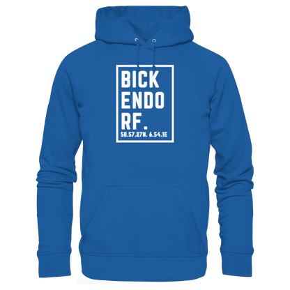 Bickendorf Koordinaten (großer Druck auf der Brust) - Organic Basic Hoodie