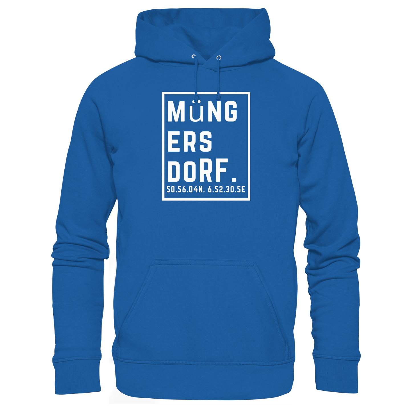 Müngersdorf Koordinaten (großer Druck auf der Brust) - Organic Basic Hoodie