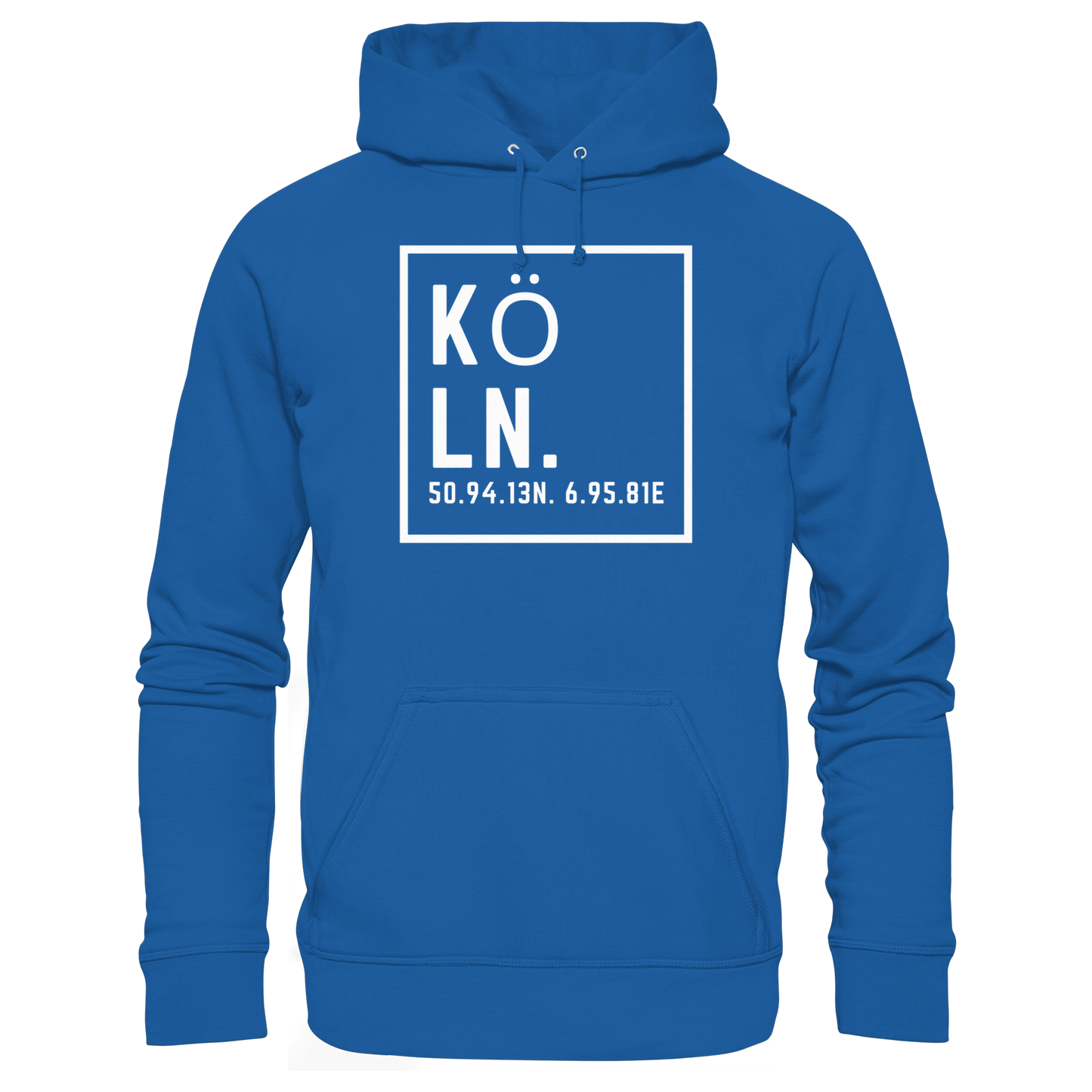 Köln Koordinaten (großer Druck auf der Brust) - Organic Basic Hoodie