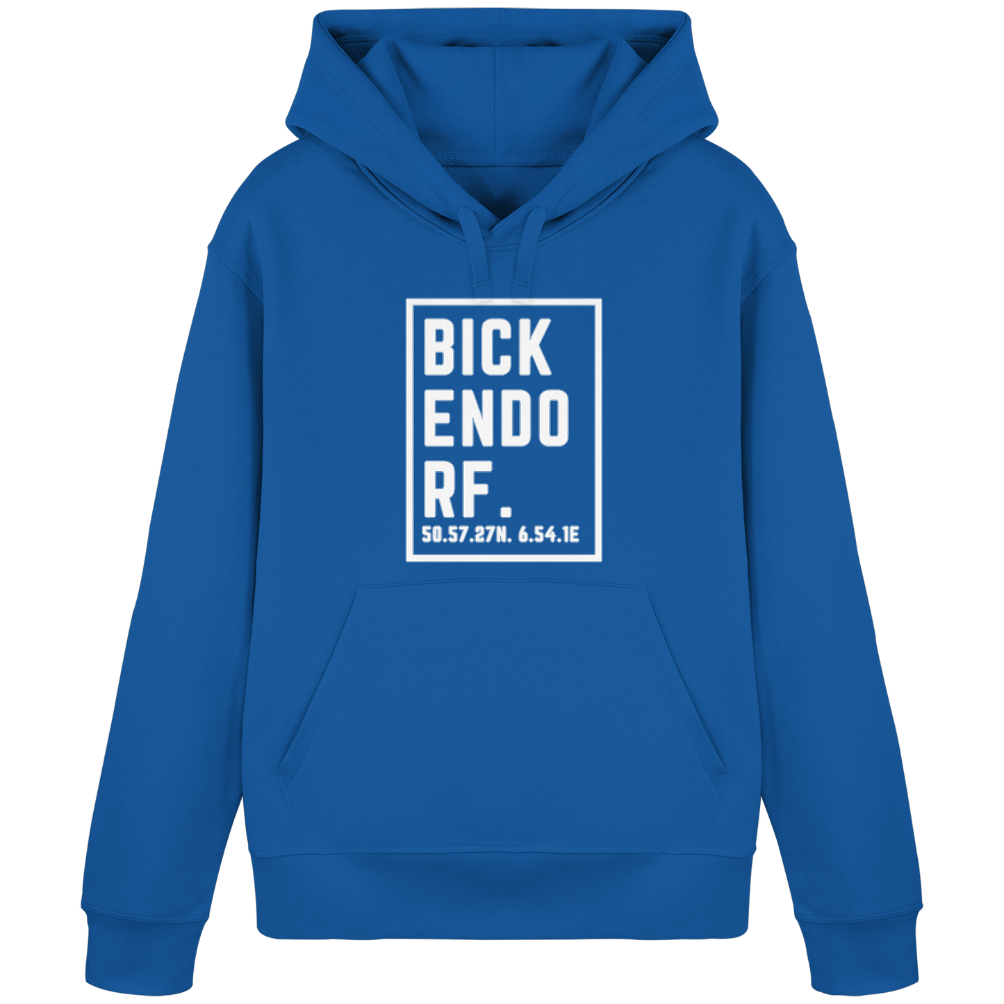 Bickendorf Koordinaten (großer Druck auf der Brust) - Organic Basic Hoodie