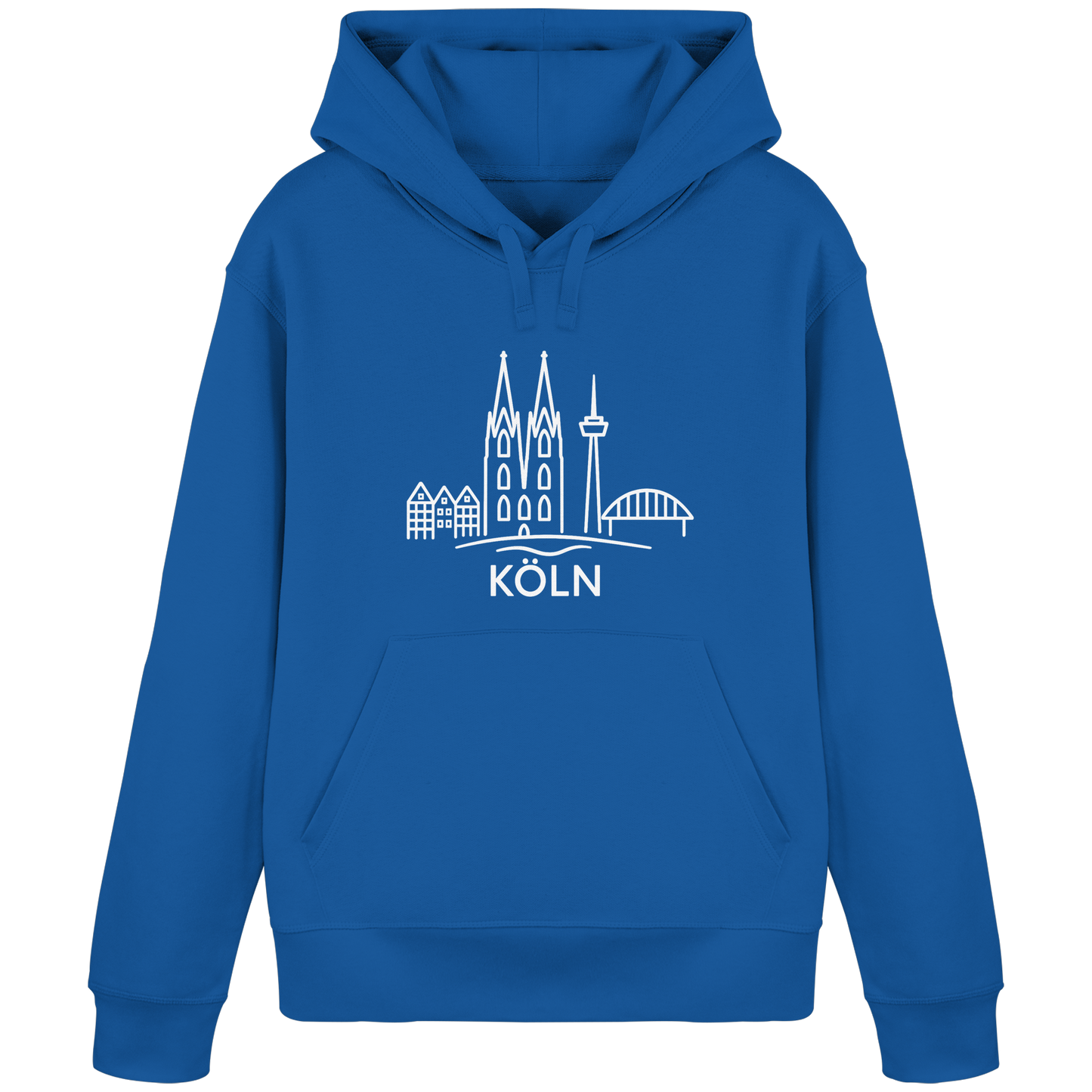 Köln Skyline (großer Druck auf der Brust) - Organic Basic Hoodie