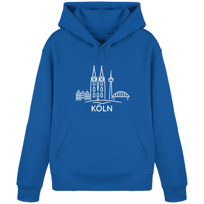 Köln Skyline (großer Druck auf der Brust) - Organic Basic Hoodie