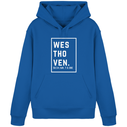 Westhoven Koordinaten (großer Druck auf der Brust) - Organic Basic Hoodie