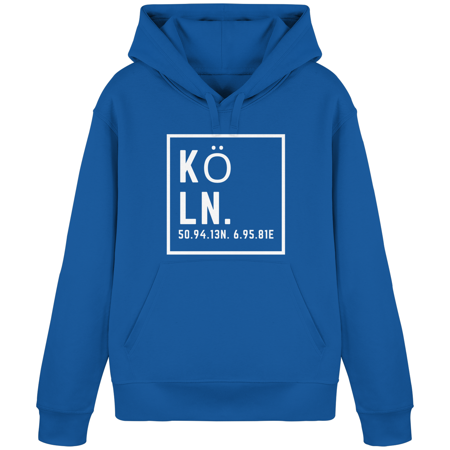 Köln Koordinaten (großer Druck auf der Brust) - Organic Basic Hoodie