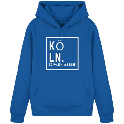 Köln Koordinaten (großer Druck auf der Brust) - Organic Basic Hoodie