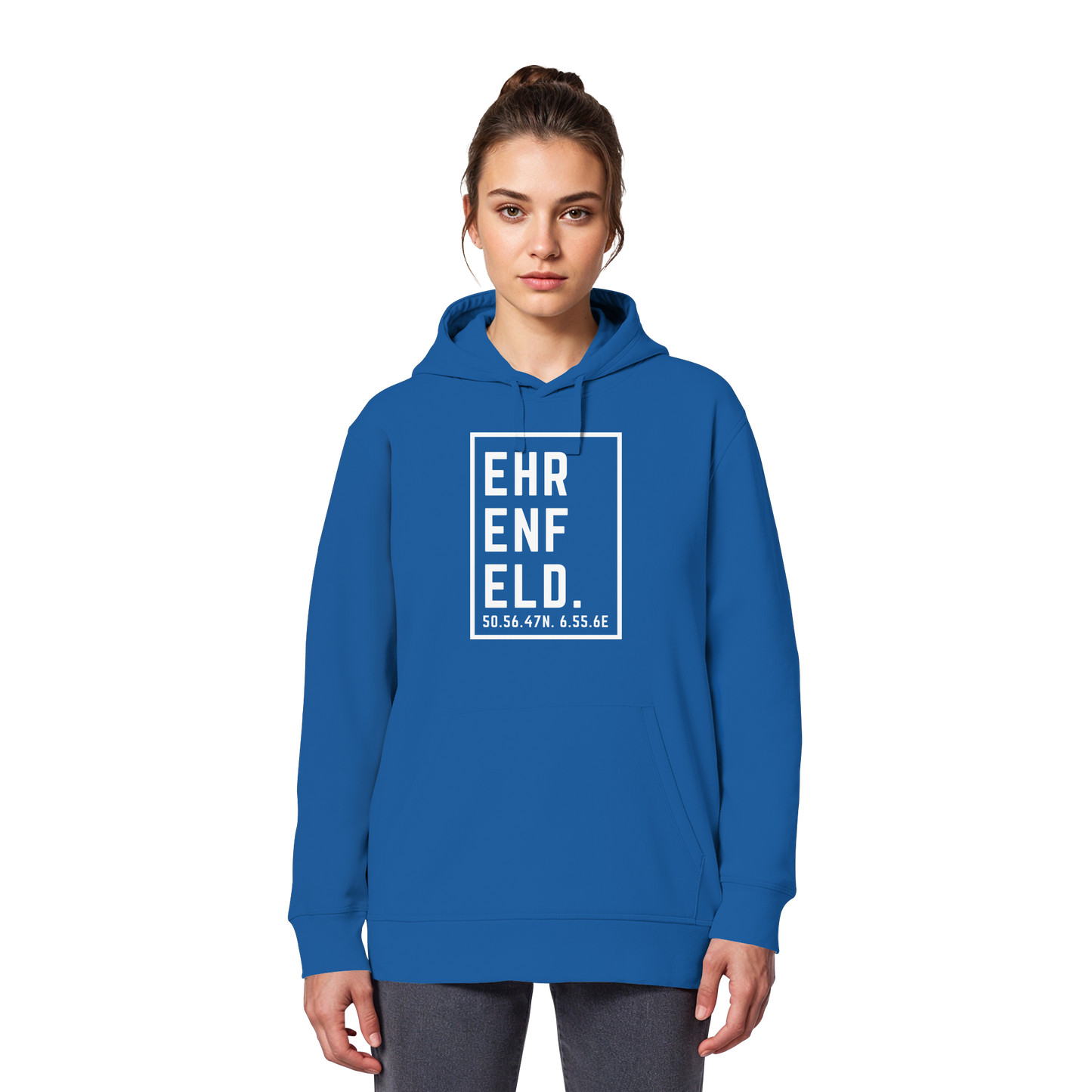 Ehrenfeld Koordinaten (großer Druck auf der Brust) - Organic Basic Hoodie