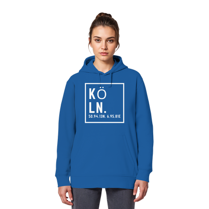 Köln Koordinaten (großer Druck auf der Brust) - Organic Basic Hoodie
