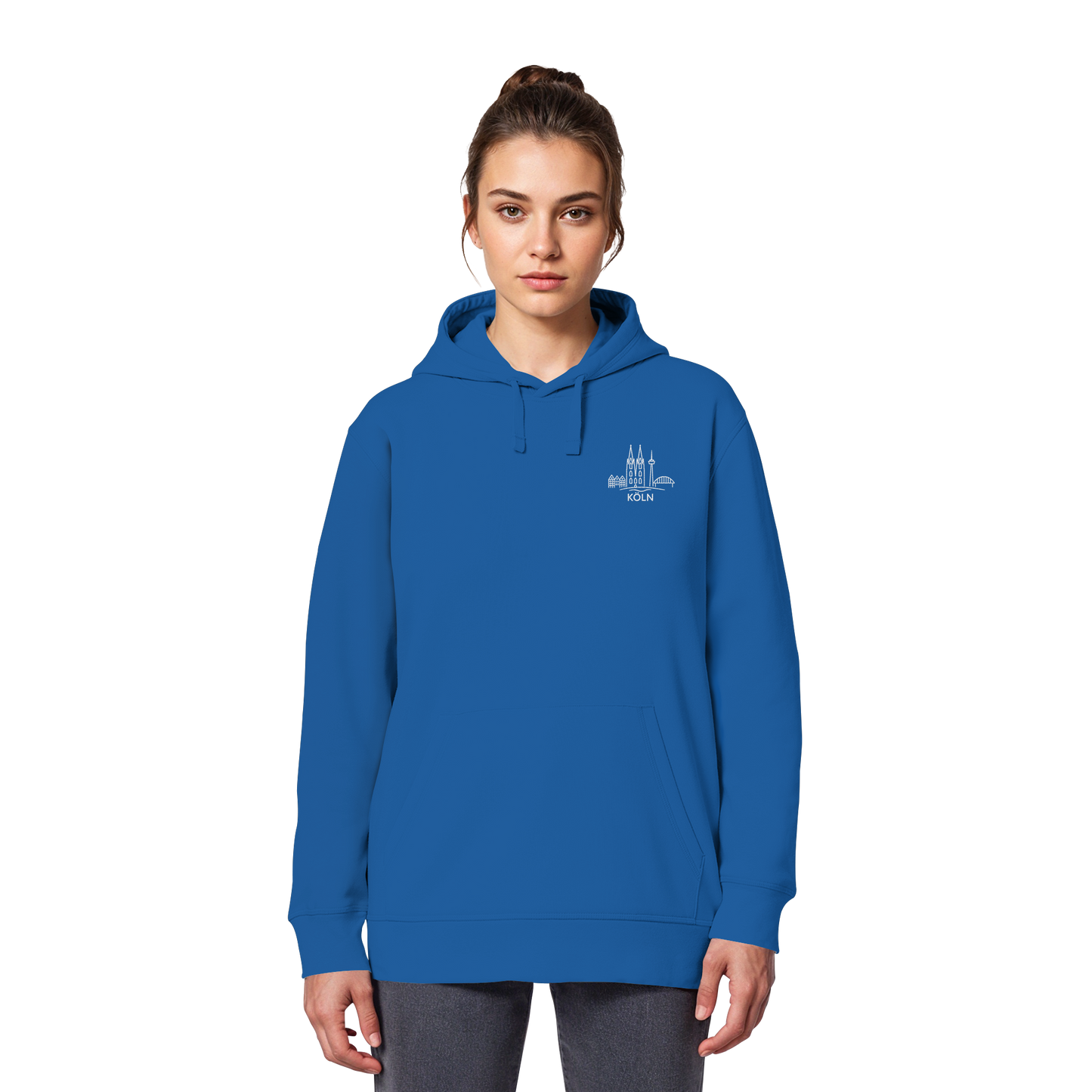 Köln Skyline Stick - Organic Basic Hoodie
