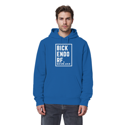 Bickendorf Koordinaten (großer Druck auf der Brust) - Organic Basic Hoodie