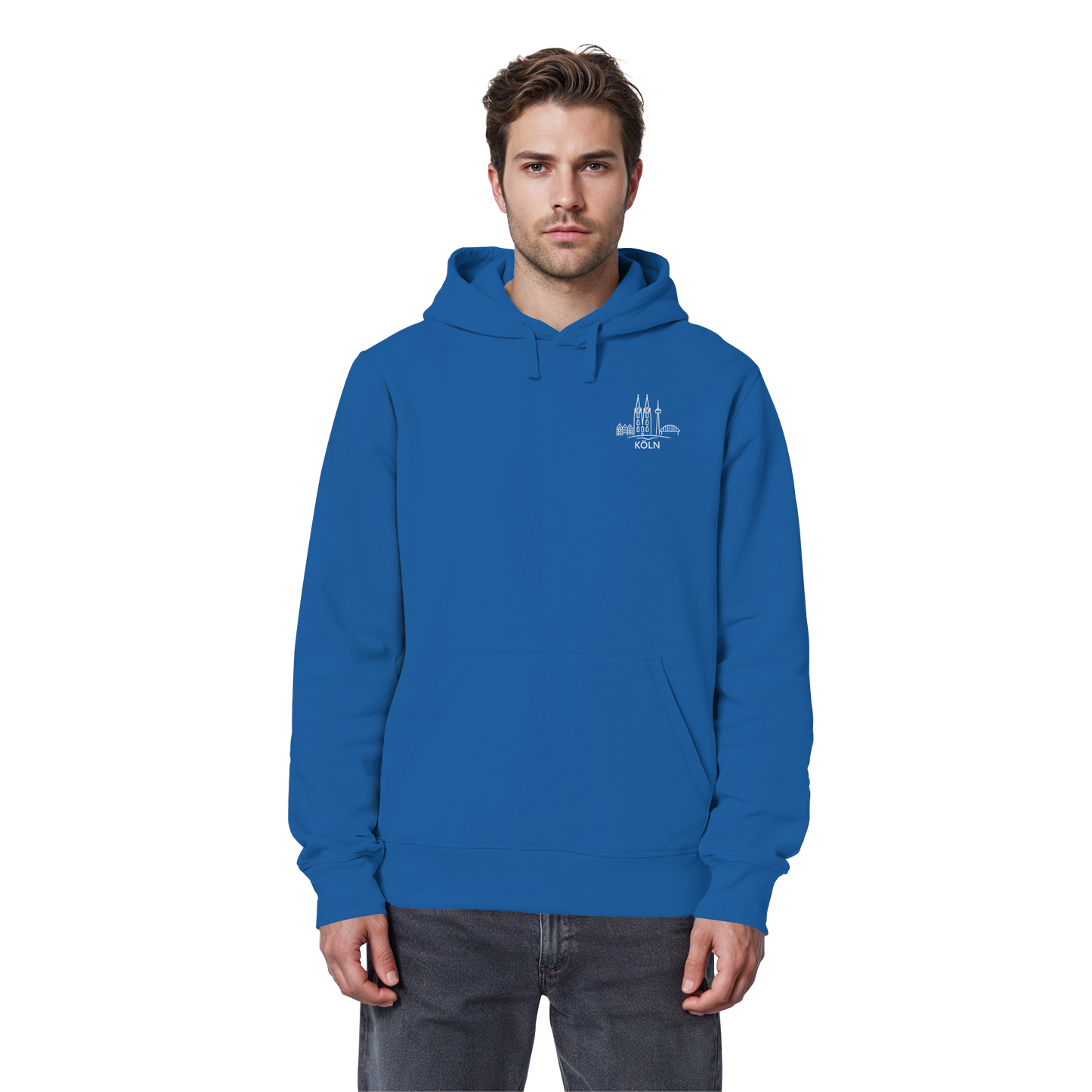 Köln Skyline Stick - Organic Basic Hoodie