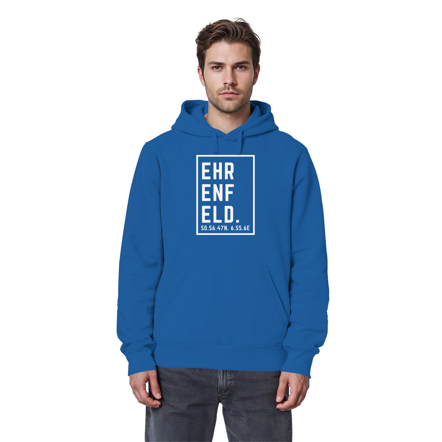 Ehrenfeld Koordinaten (großer Druck auf der Brust) - Organic Basic Hoodie