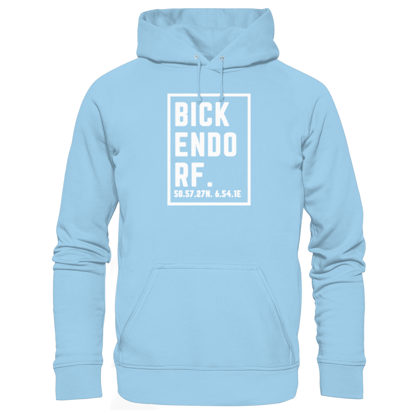 Bickendorf Koordinaten (großer Druck auf der Brust) - Organic Basic Hoodie