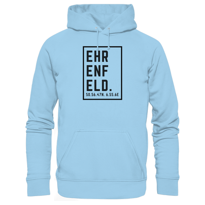 Ehrenfeld Koordinaten (großer Druck auf der Brust) - Organic Basic Hoodie