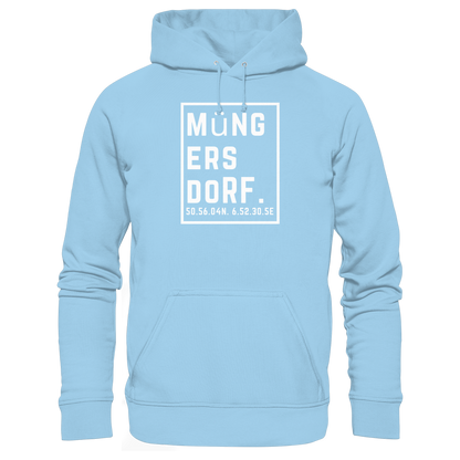 Müngersdorf Koordinaten (großer Druck auf der Brust) - Organic Basic Hoodie