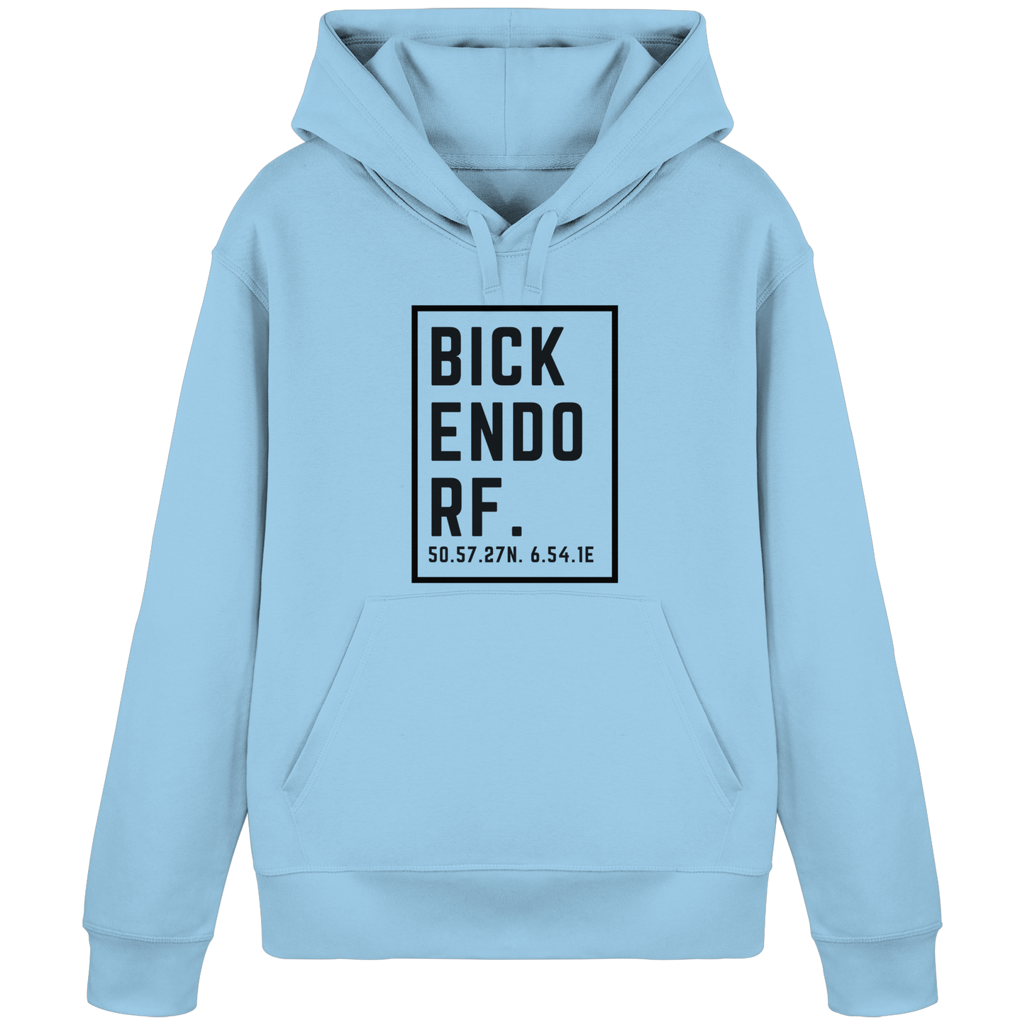 Bickendorf Koordinaten (großer Druck auf der Brust) - Organic Basic Hoodie
