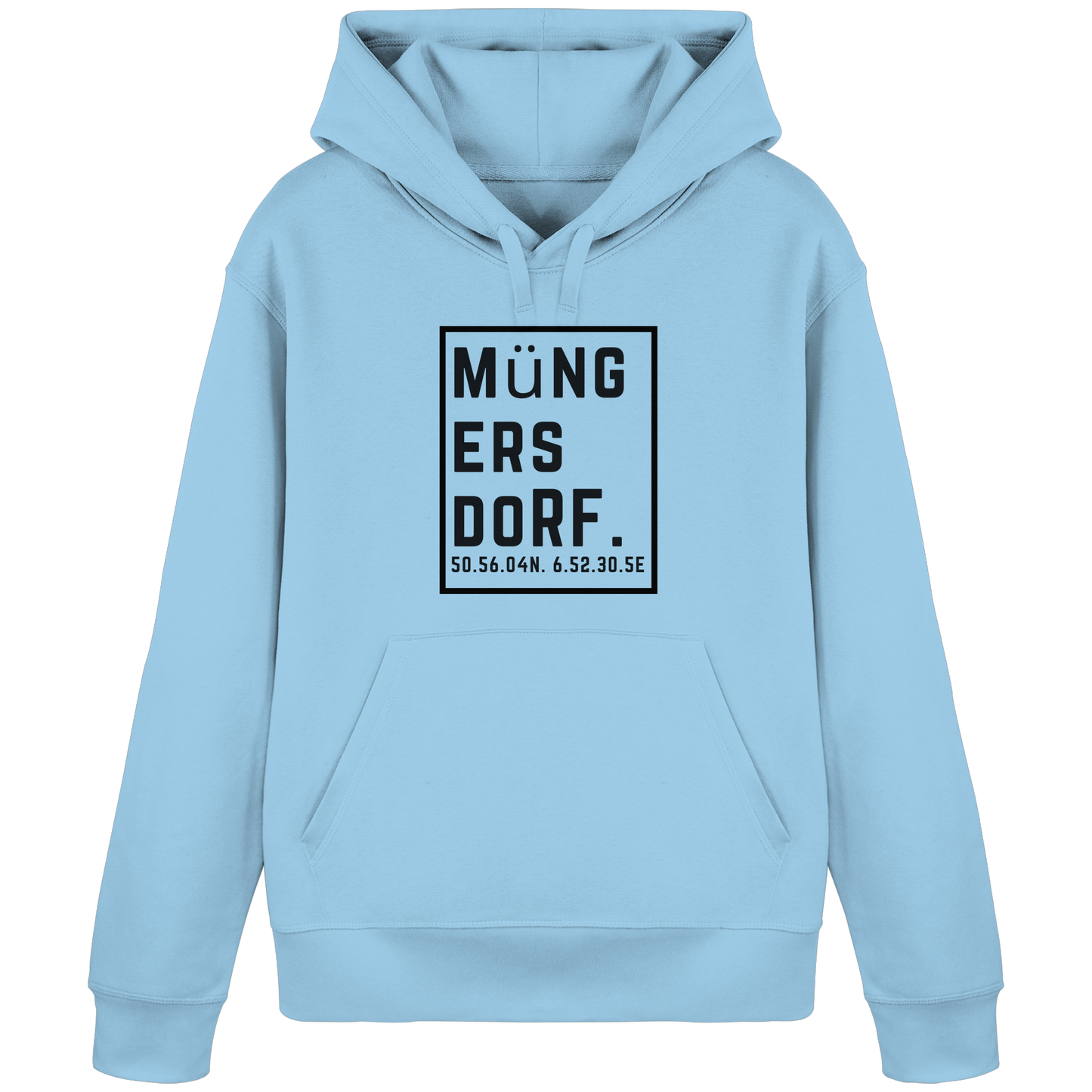 Müngersdorf Koordinaten (großer Druck auf der Brust) - Organic Basic Hoodie