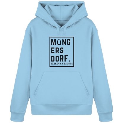 Müngersdorf Koordinaten (großer Druck auf der Brust) - Organic Basic Hoodie