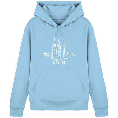 Köln Skyline (großer Druck auf der Brust) - Organic Basic Hoodie