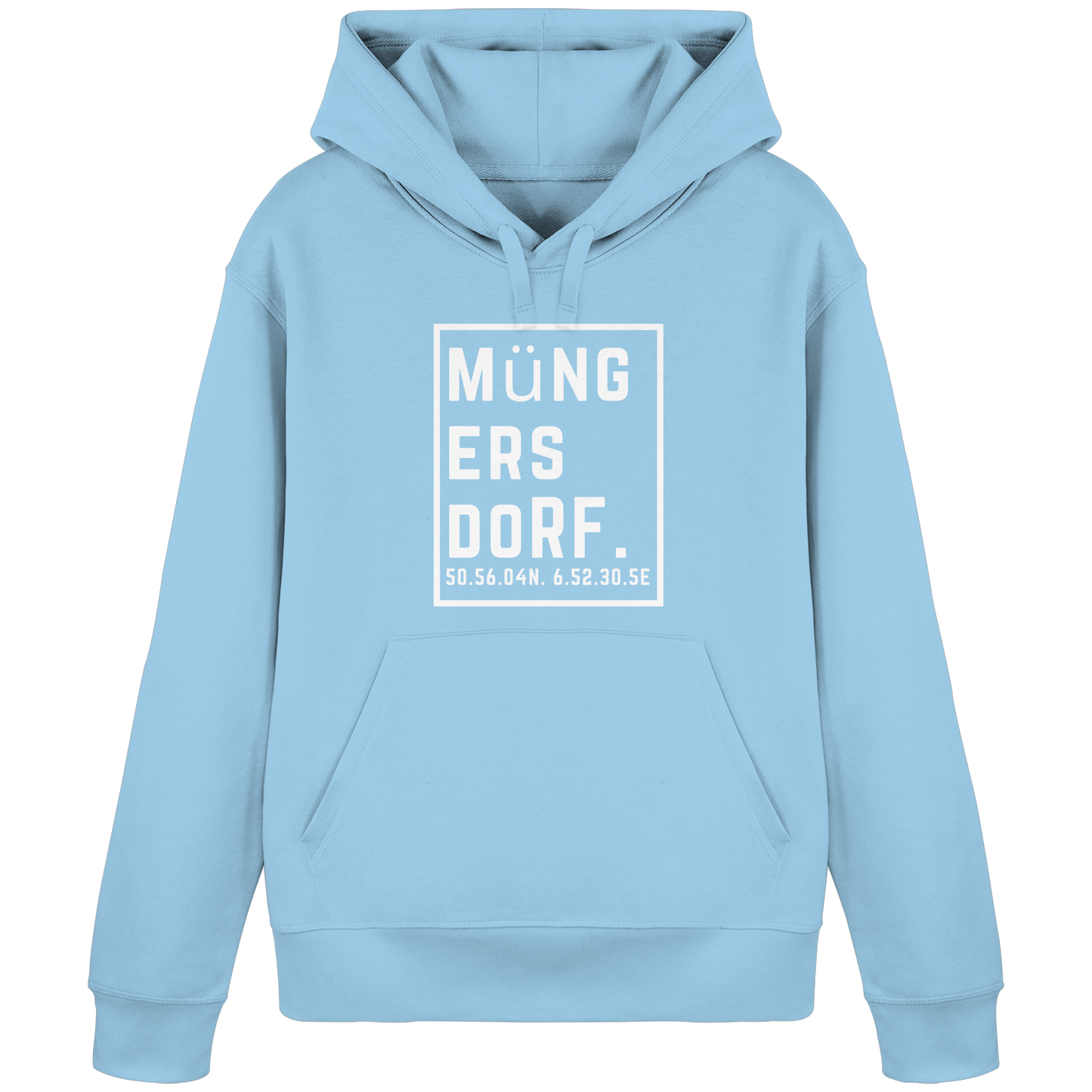 Müngersdorf Koordinaten (großer Druck auf der Brust) - Organic Basic Hoodie