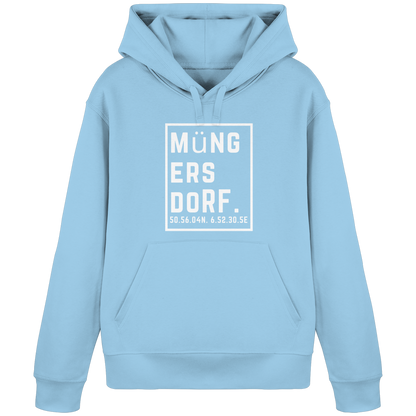 Müngersdorf Koordinaten (großer Druck auf der Brust) - Organic Basic Hoodie