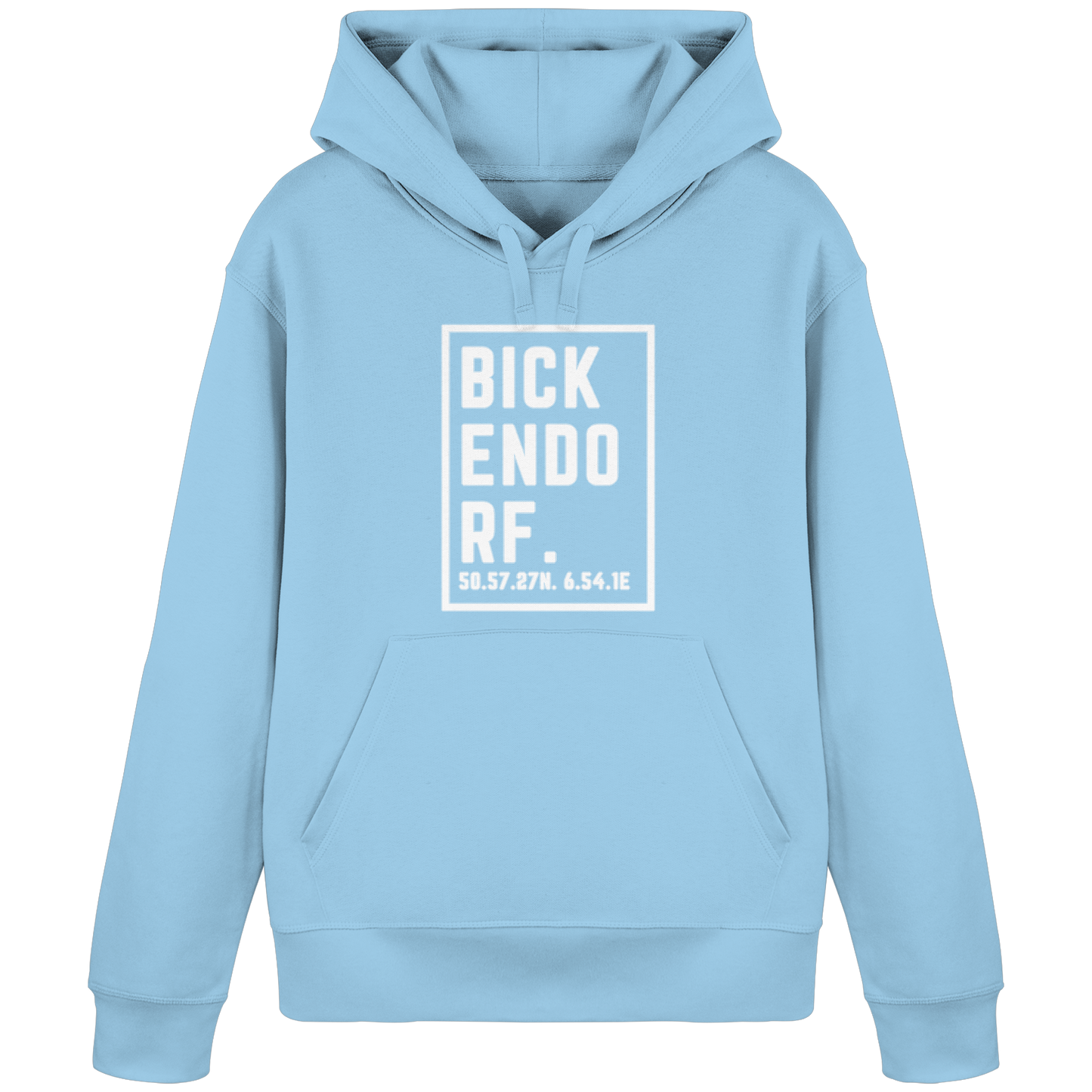 Bickendorf Koordinaten (großer Druck auf der Brust) - Organic Basic Hoodie