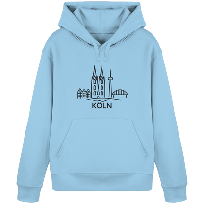 Köln Skyline (großer Druck auf der Brust) - Organic Basic Hoodie