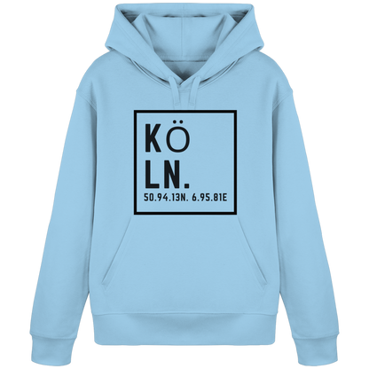 Köln Koordinaten (großer Druck auf der Brust) - Organic Basic Hoodie