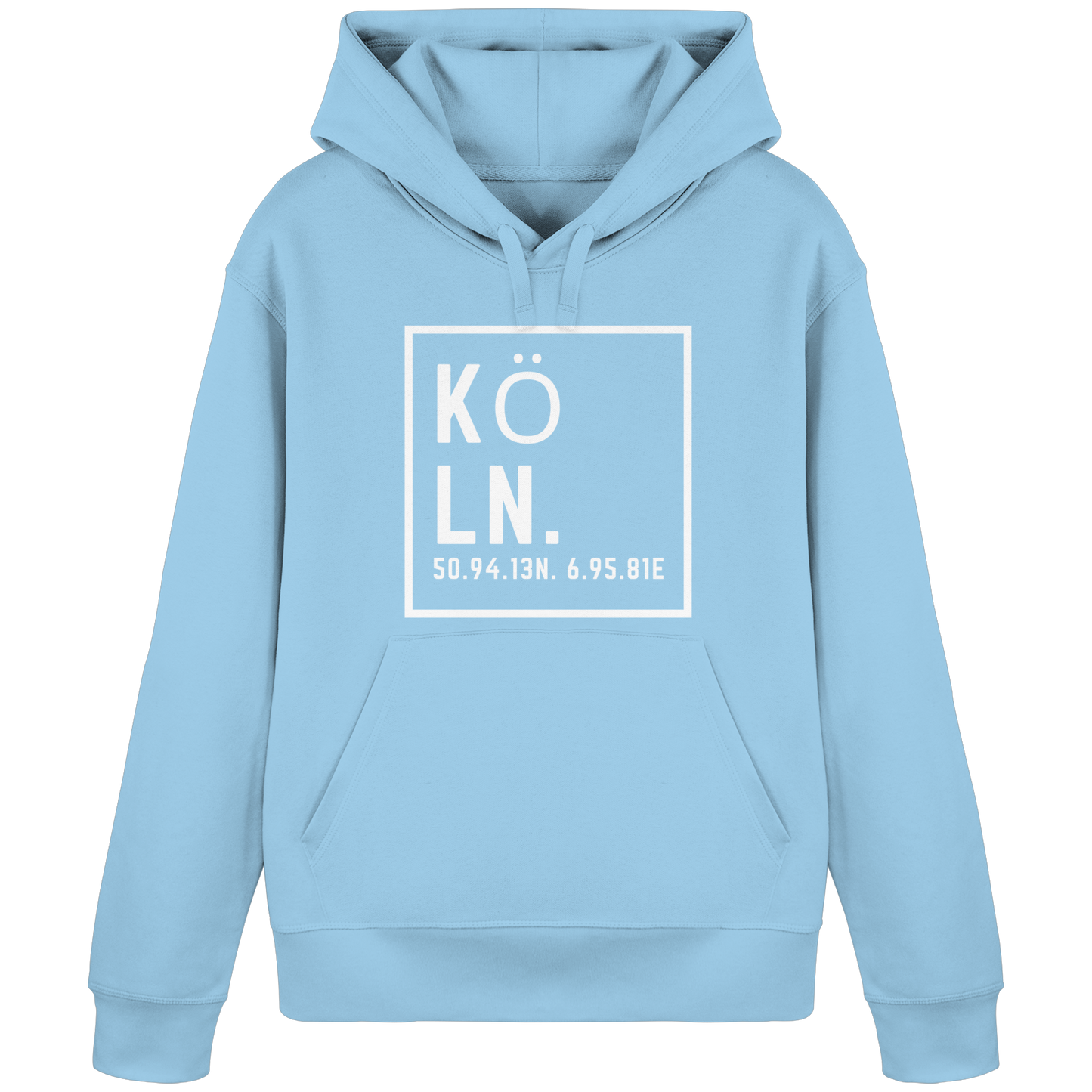 Köln Koordinaten (großer Druck auf der Brust) - Organic Basic Hoodie