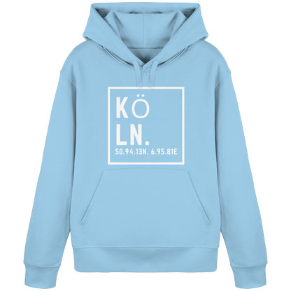 Köln Koordinaten (großer Druck auf der Brust) - Organic Basic Hoodie