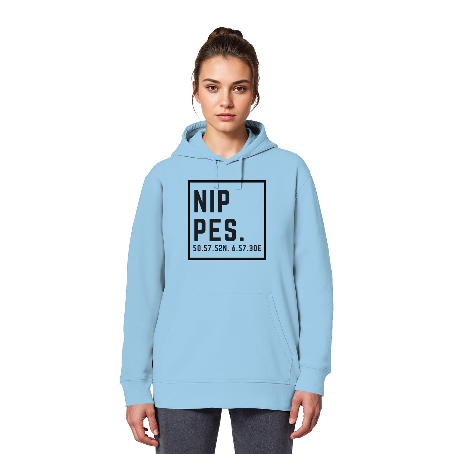 Nippes Koordinaten (großer Druck auf der Brust) - Organic Basic Hoodie