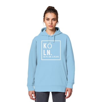 Köln Koordinaten (großer Druck auf der Brust) - Organic Basic Hoodie